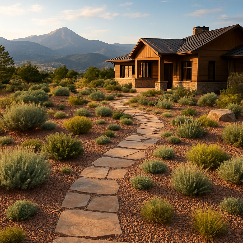 Fire-resistant landscape design for Colorado mountain property